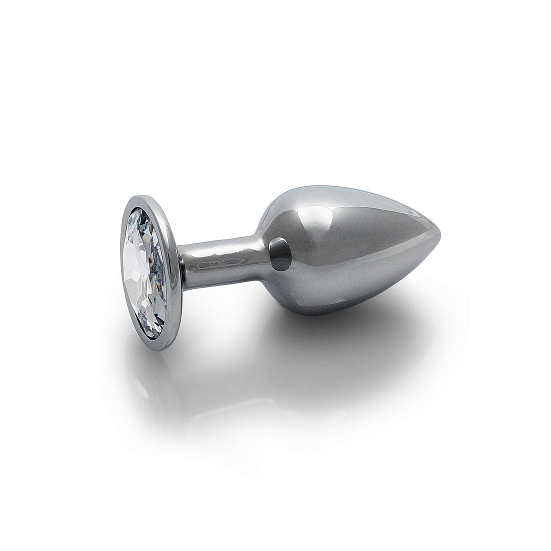 Plug anal rond avec pierres précieuses - Petit, diamant