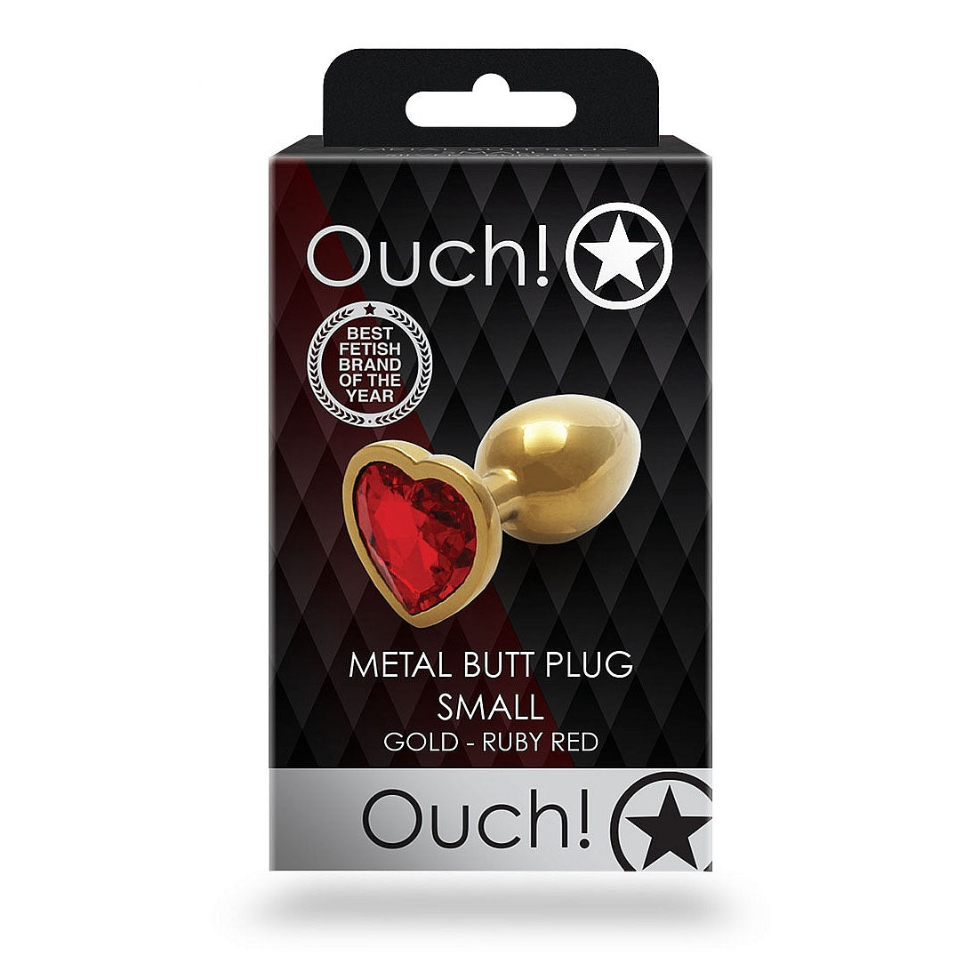 Plug anal en forme de cœur - Petit, rouge rubis