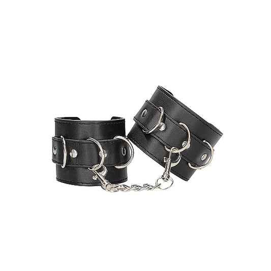 Bonded Leather Hand or Ankle Cuffs w Adjustable Straps - Thorn & Feather
