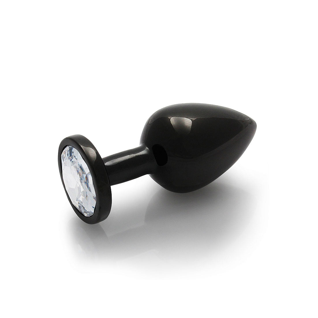 Plug anal rond avec pierres précieuses - Medium, bronze/diamant