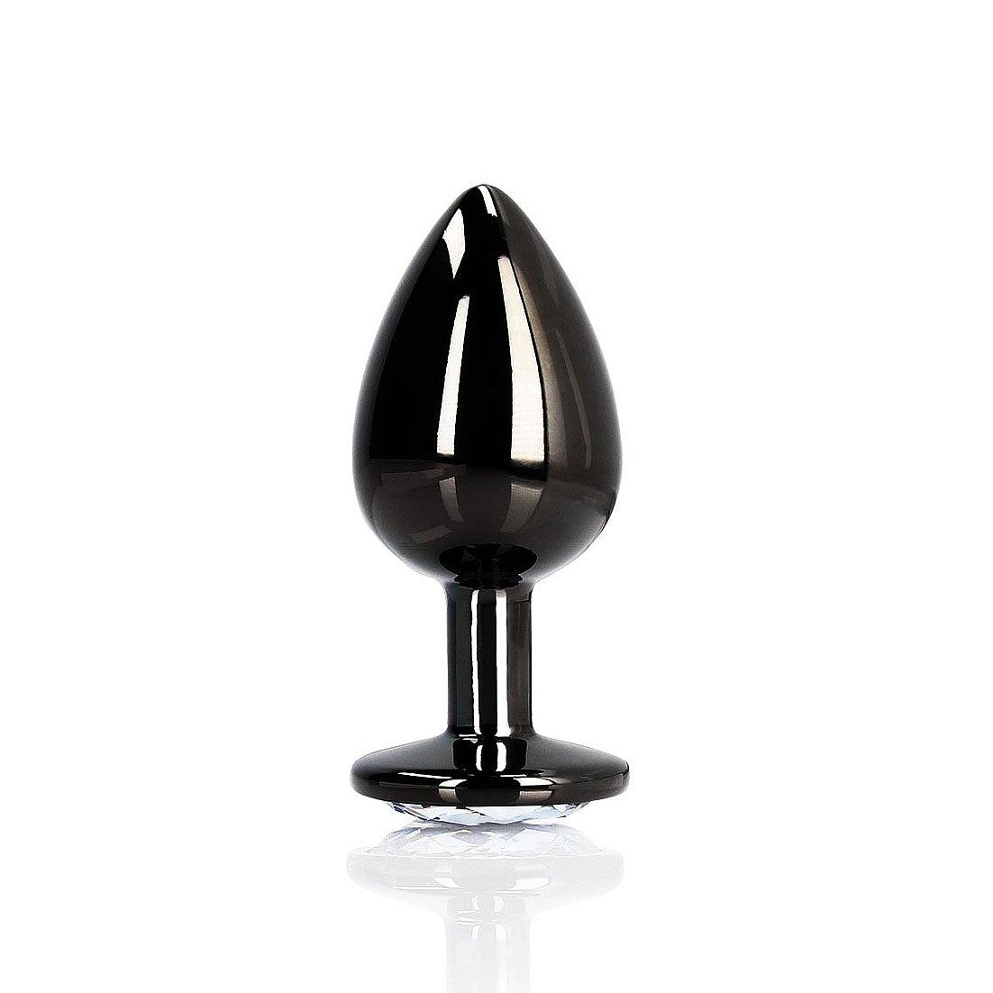 Plug anal rond avec pierres précieuses - Petit, bronze/diamant
