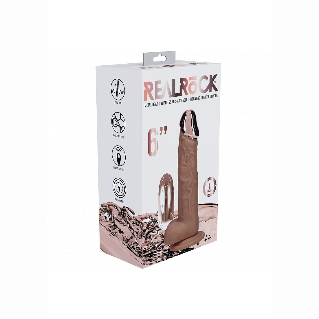 6" Vibrating and Rotating Cock With Balls