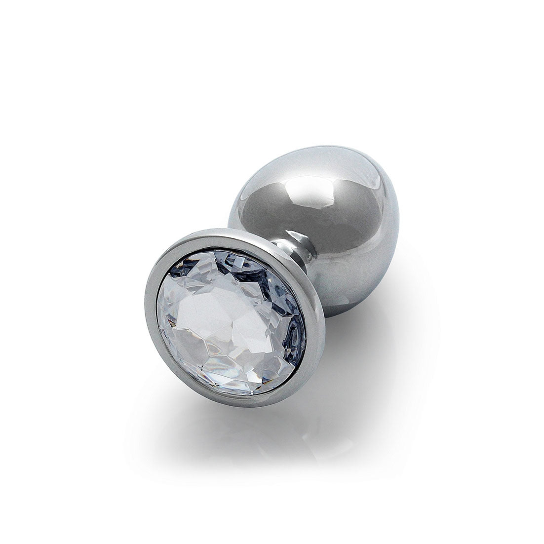 Plug anal rond avec pierres précieuses - Medium, diamant
