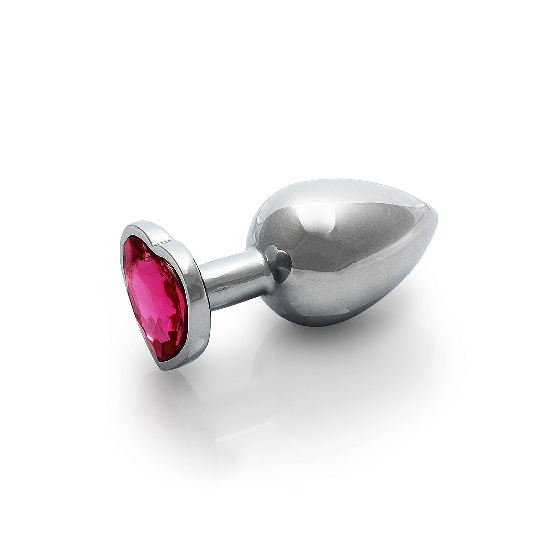 Heart Gem Butt Plug - Medium, Rubellite Pink