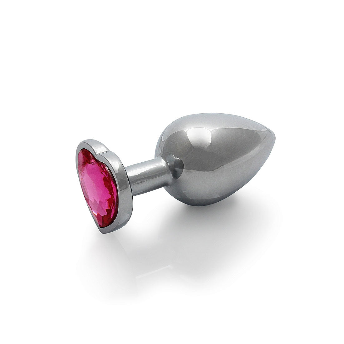 Heart Gem Butt Plug - Large, Rubellite Pink