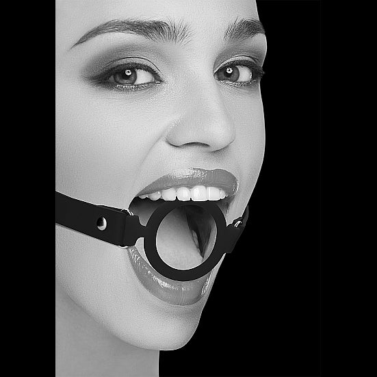 Silicone Ring Gag w Adjustable Bonded Leather Straps - Thorn & Feather