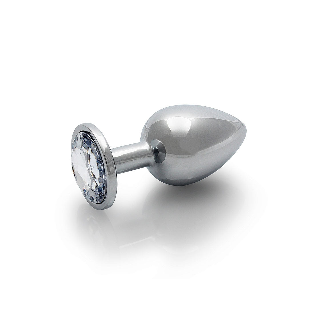 Plug anal rond avec pierres précieuses - Medium, diamant
