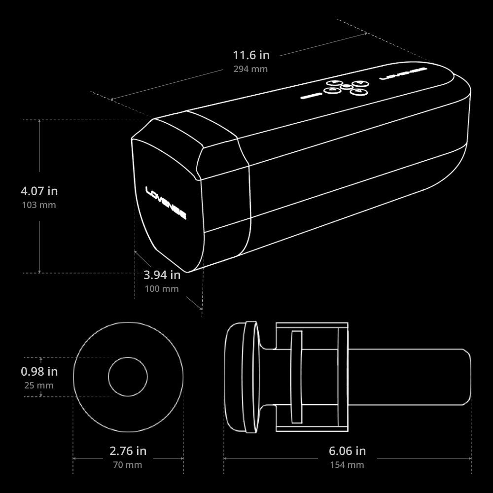 Masturbateur masculin à poussée Lovense Solace 
