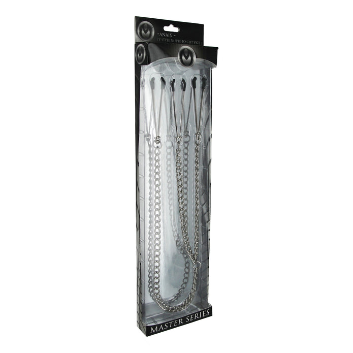 Master Series Nipple to Clit Tweezer Clamp Set - Thorn & Feather