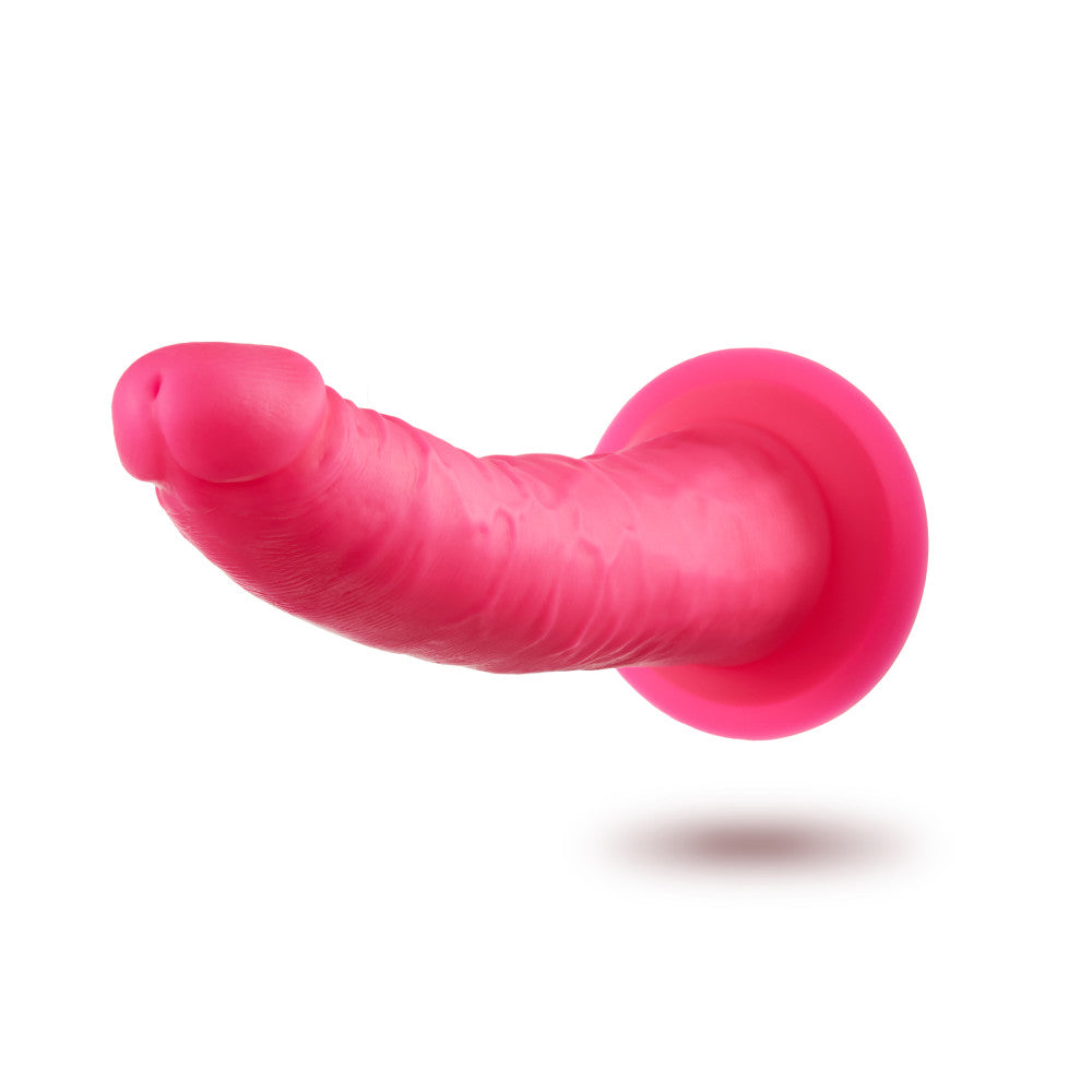 Neo Elite Cock Silicone Double Densité 6 Pouces - Bleu Néon