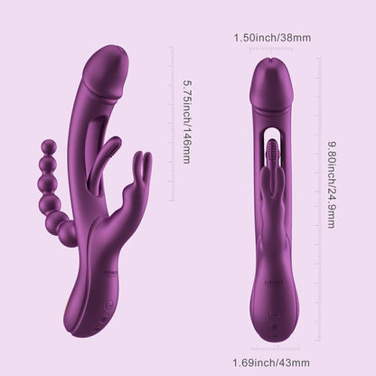 Vibromasseur point G à tête rotative Joi et lécheur de clitoris 