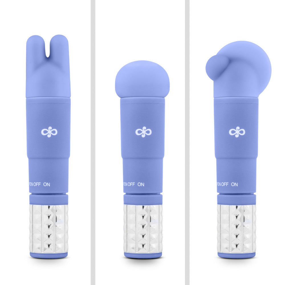 Revitalize Periwinkle Vibrating 3-Piece Massage Wand Kit