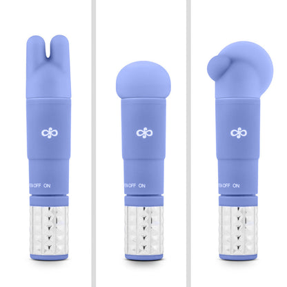 Revitalize Periwinkle Vibrating 3-Piece Massage Wand Kit