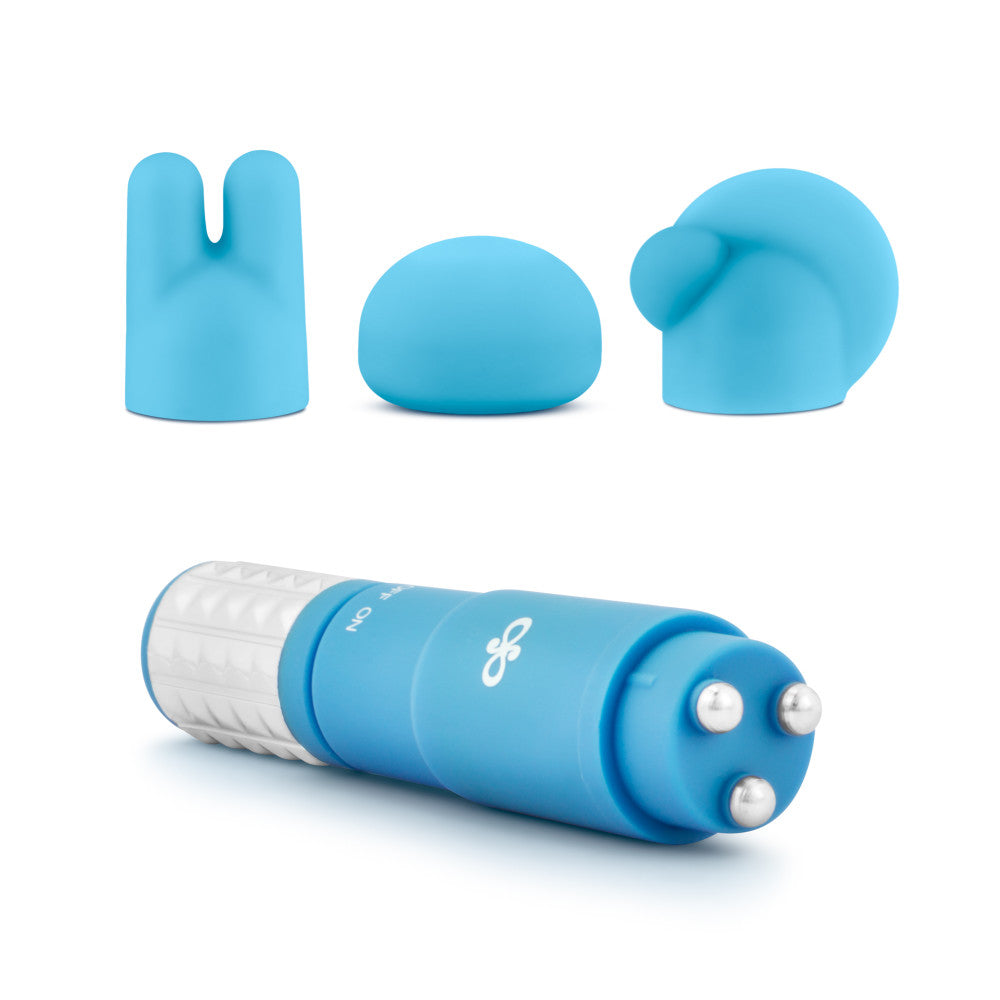 Revitalize Blue Vibrating 3-Piece Massage Wand Kit