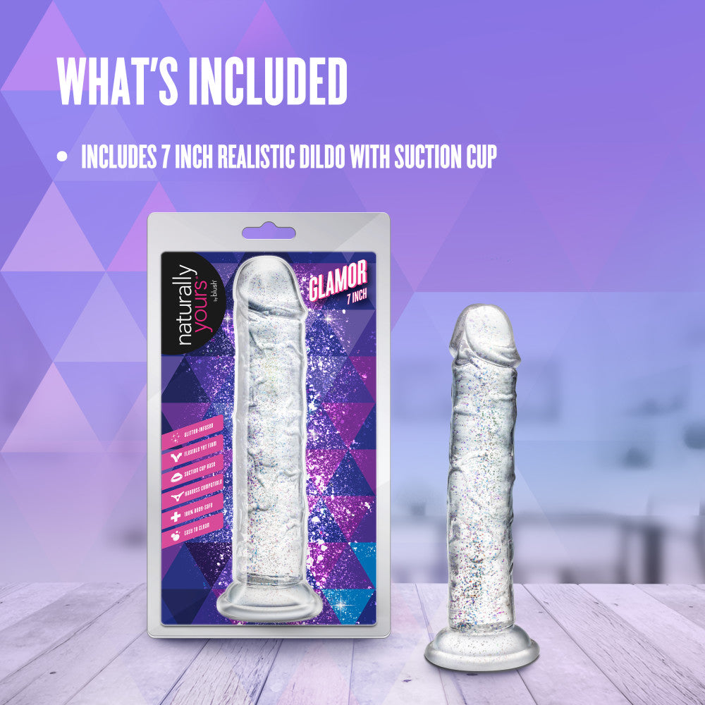 Naturally Yours Glamor 7 Inch Realistic Glitter Dildo
