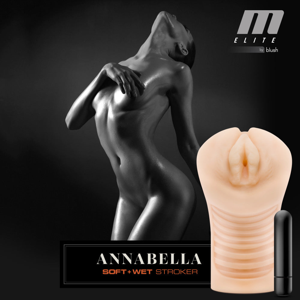 M Elite Soft and Wet Annabella Masturbator - Beige