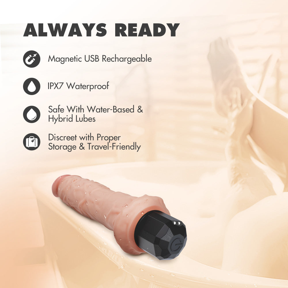 Dr. Webber 9.75" Realistic Vibrating Dildo