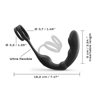 Prostate Stimulator And Double Cockring P-Ring