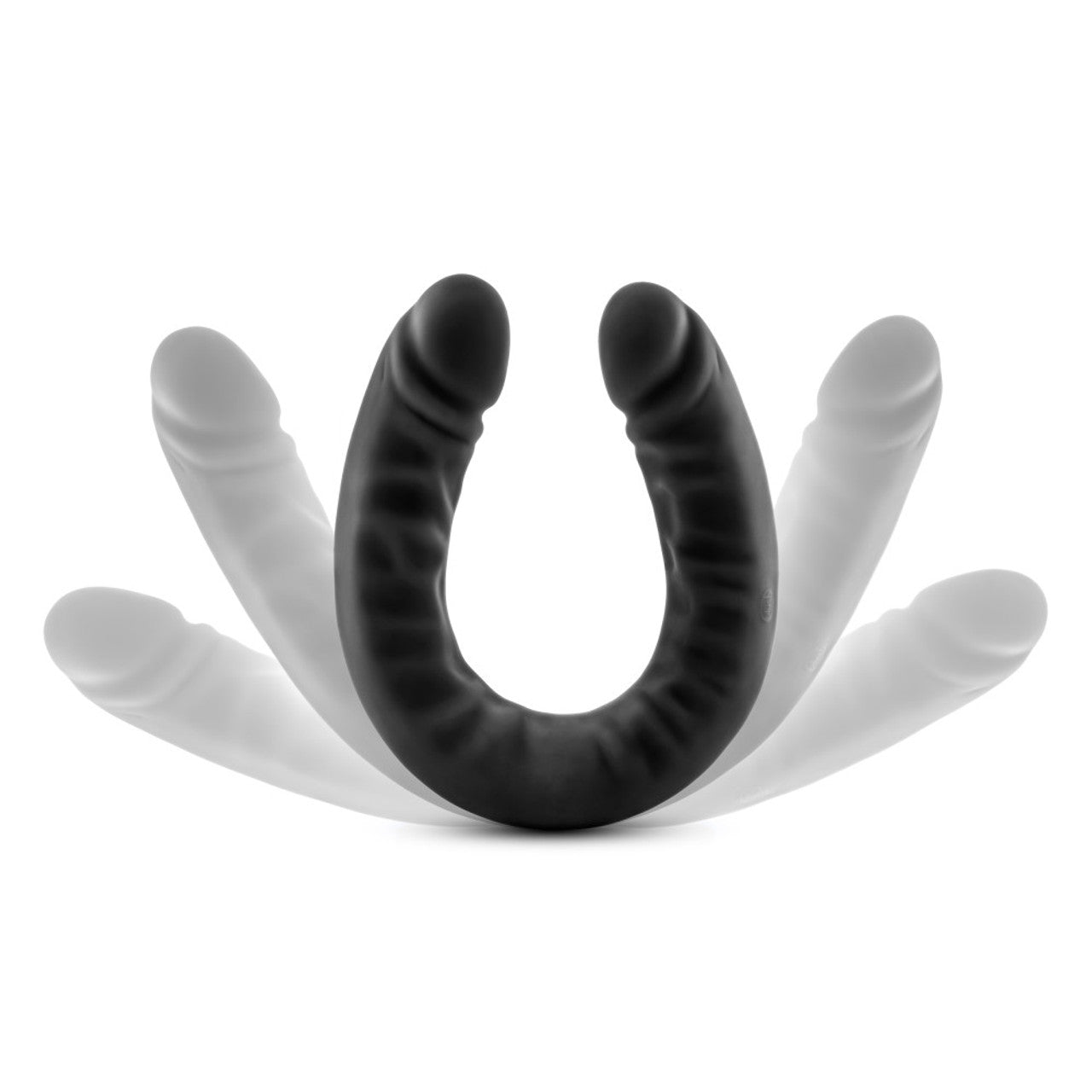 Ruse 18" Silicone Double Headed Dildo - Black - Thorn & Feather