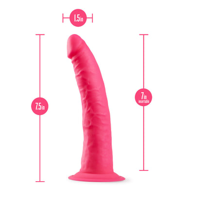 Neo Elite Cock Silicone Double Densité 6 Pouces - Bleu Néon