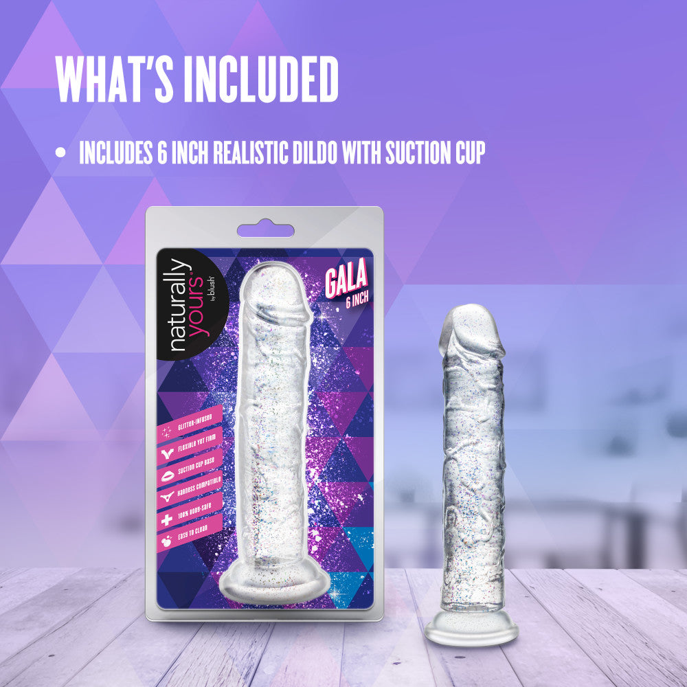 Naturally Yours Gala 6 Inch Realistic Glitter Dildo