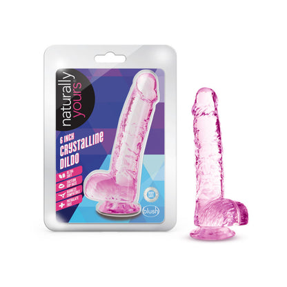 Naturally Yours 6" Crystalline Dildo - Rose