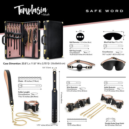 Safe Word Bondage Kit with Suitcase - Black - Thorn & Feather