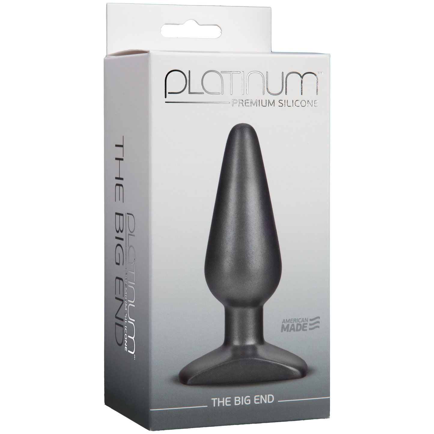Platinum Premium Silicone The Big End - Charcoal - Thorn & Feather Sex Toy Canada