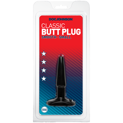 Classic Smooth Butt Plugs - Small, Black - Thorn & Feather