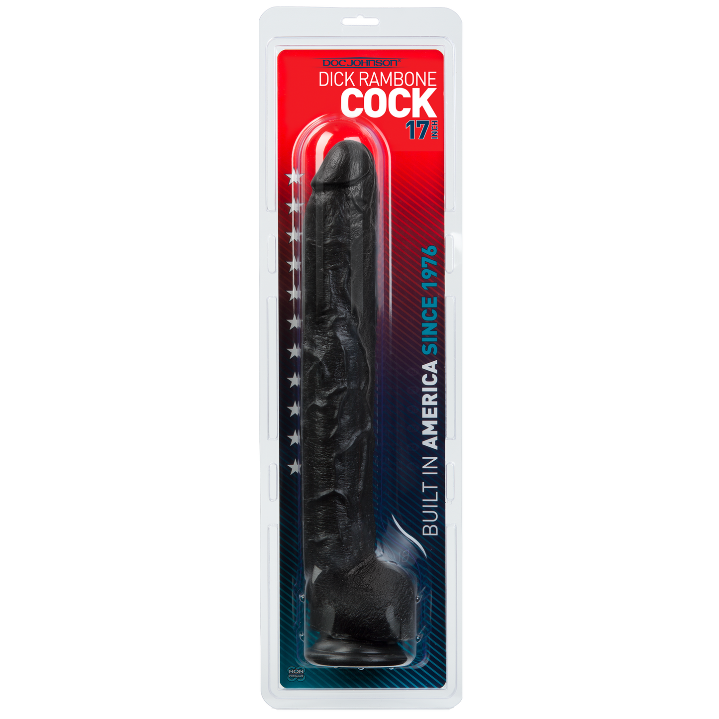 Dick Rambone Realistic Cock - Black, 16" - Thorn & Feather Sex Toy Canada