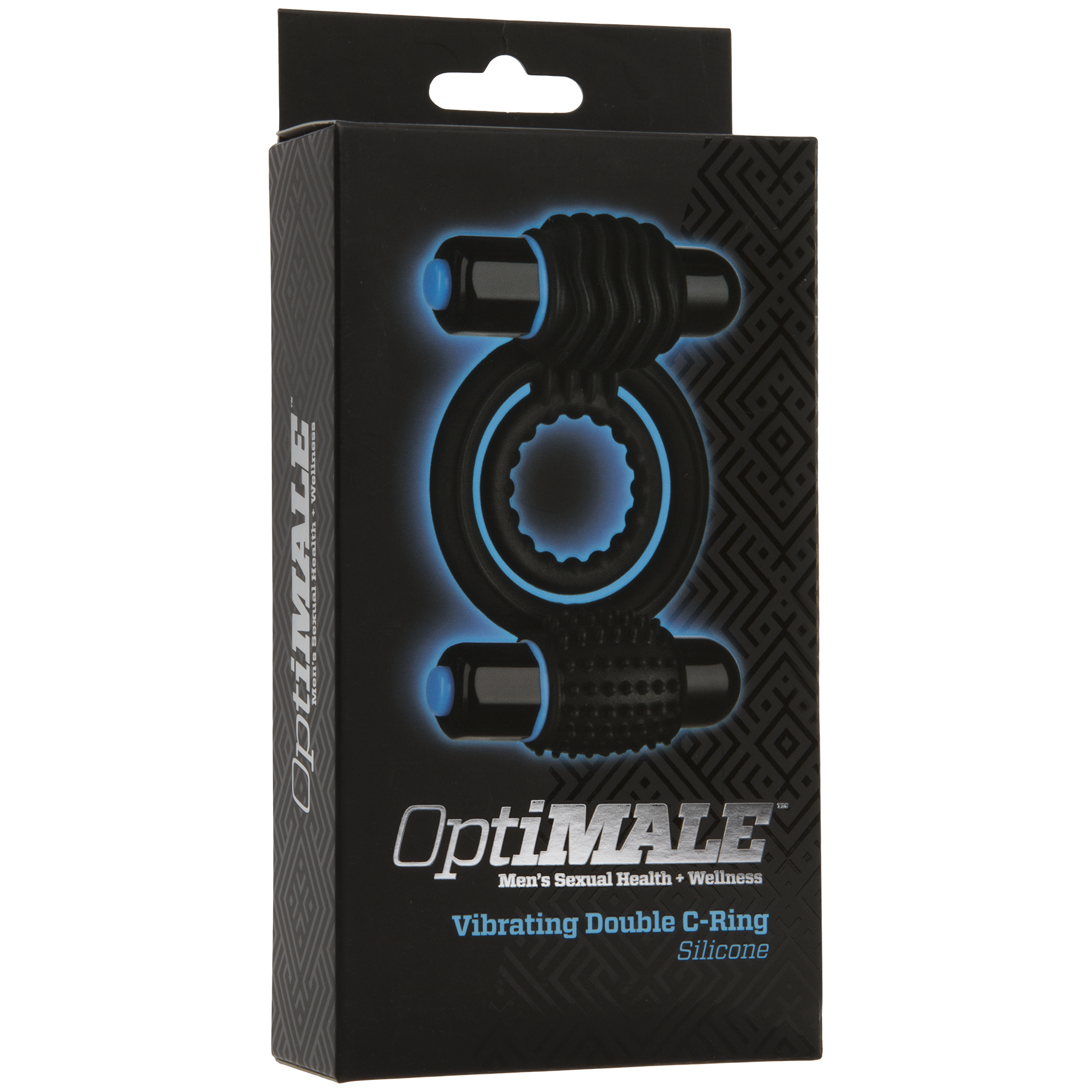 OptiMALE Vibrating Double C-Ring - Black - Thorn & Feather
