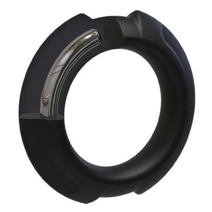 OptiMALE FlexiSteel Silicone C-Ring - 43mm, Black - Thorn & Feather