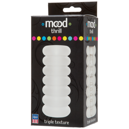 Mood Pleaser Triple Texture Masturbator - Frost - Thorn & Feather