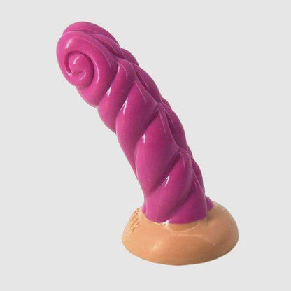 Silicone 6" Crooked Horn Dildo - Thorn & Feather