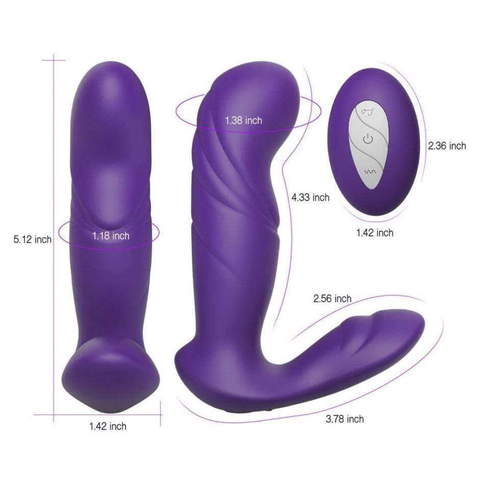 Tracy's Dog Lucky 7 Purple Baby G-Spot & P-Spot Couple Toy - Thorn & Feather