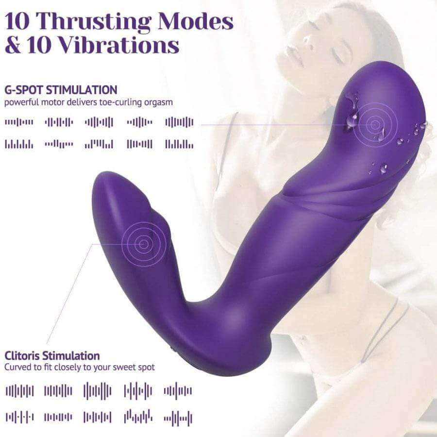 Tracy's Dog Lucky 7 Purple Baby G-Spot & P-Spot Couple Toy - Thorn & Feather