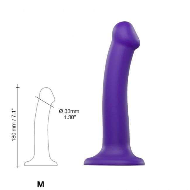 Strap On Me Semi-Realistic Dual Density Bendable Dildo - Purple - Thorn & Feather
