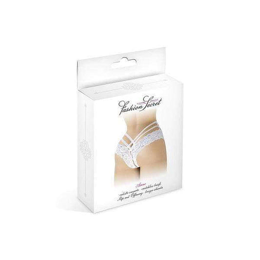 Anne Crotchless Thong White - Thorn & Feather Sex Toy Canada