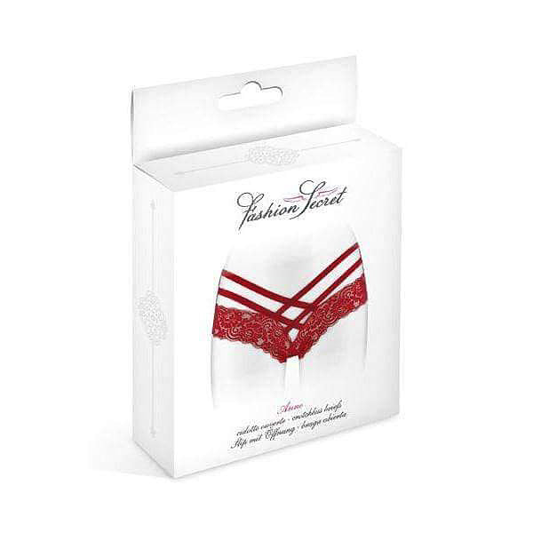 Anne Crotchless Thong Red - Thorn & Feather