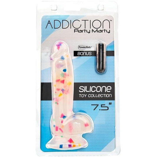 Addiction Party Marty Silicone Confetti Dong - Thorn & Feather Sex Toy Canada