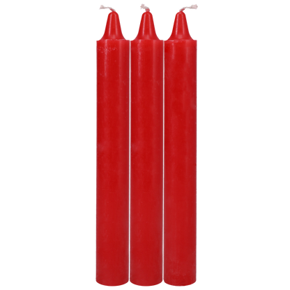 Japanese Drip Candles - Set of 3, Red - Thorn & Feather