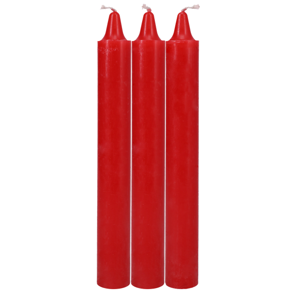 Japanese Drip Candles - Set of 3, Red - Thorn & Feather