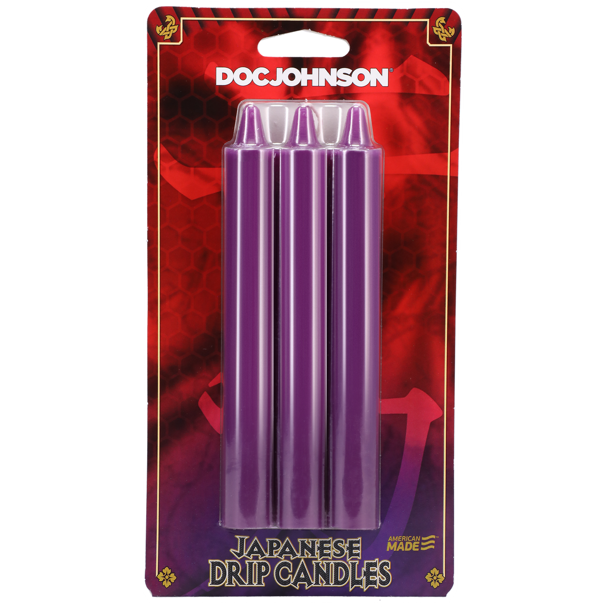 Japanese Drip Candles - Set of 3, Purple - Thorn & Feather