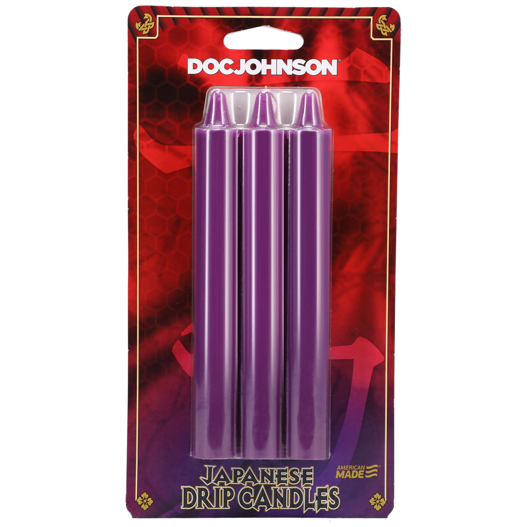 Japanese Drip Candles - Set of 3, Purple - Thorn & Feather