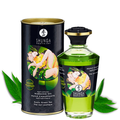 Aphrodisiac Warming Oils ORGANICA - Exotic Green Tea, 100 ml / 3.5 fl. oz. - Thorn & Feather