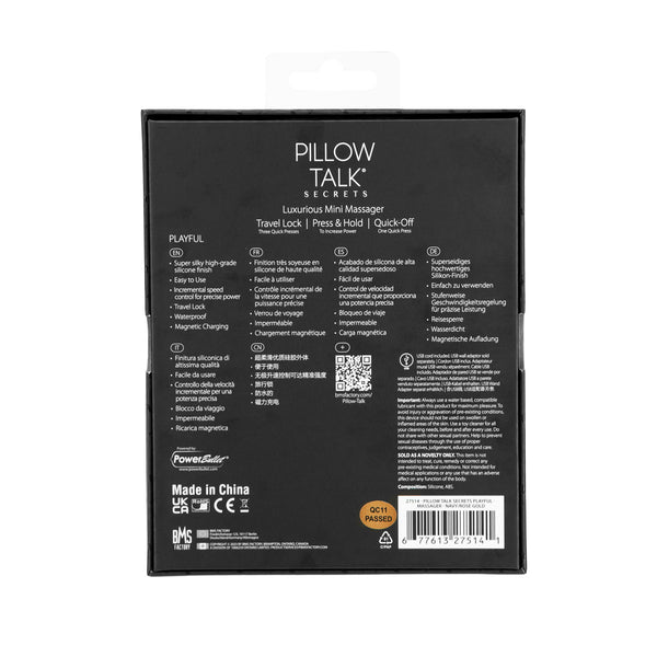 Pillow Talk Secrets Playful Clitoral Vibrator - Navy - Thorn & Feather