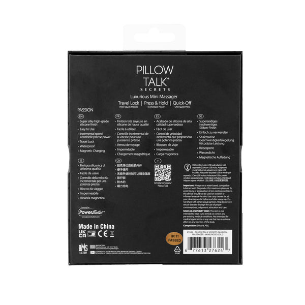 Pillow Talk Secrets Passion Clitoral Vibrator - Wine - Thorn & Feather