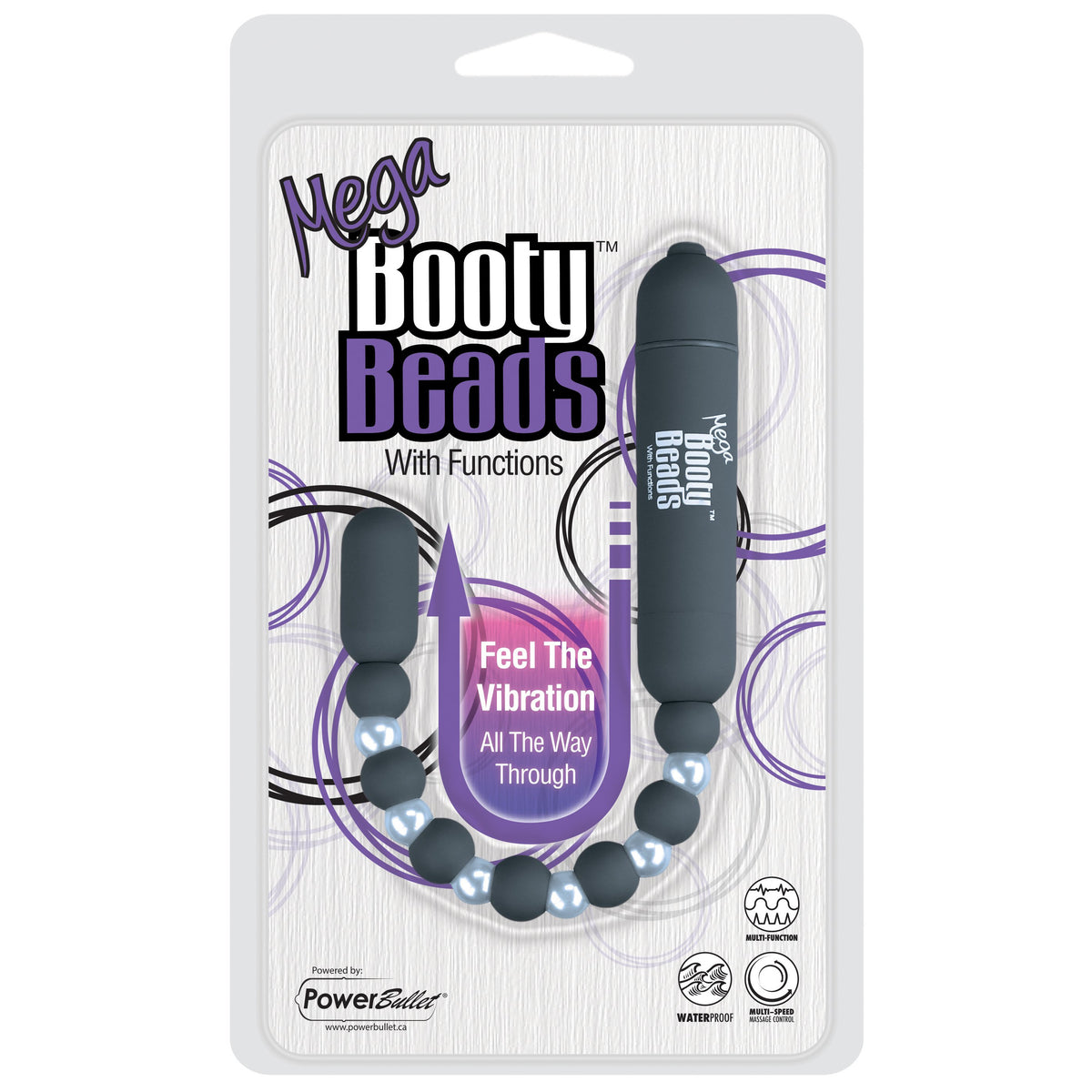 Power Bullet Mega Booty Beads with 7 Functions - Grey - Thorn & Feather