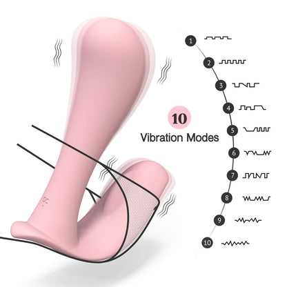 Wearable Panty Vibrator with Wireless - Pink - Thorn & Feather