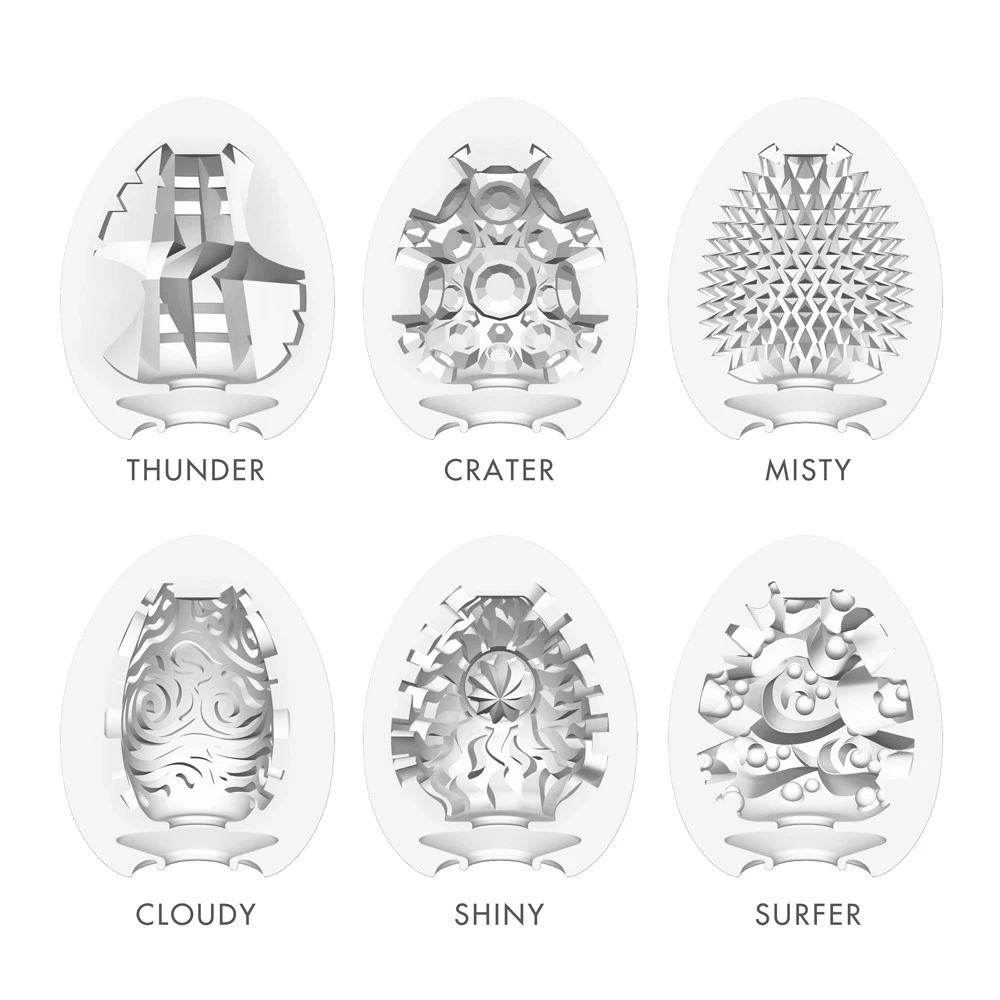 Tenga Egg Strong Sensations Masturbator - 6 Pack - Thorn & Feather